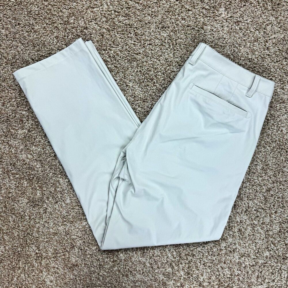 Rhone Commuter Pants Classic Fit Mens 35x30 Light Gray Stretch Golf Chino Pants
